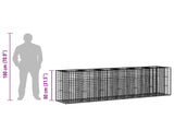 Gabion Raised Bed 2 pcs Silver 250 x 50 x 80 cm 3422231