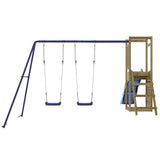 Outdoor Playset Brown Solid pine wood, Polypropylene Large 3155929