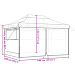 ZNTS Foldable Party Tent Pop-Up with 4 Sidewalls Terracotta 4004981