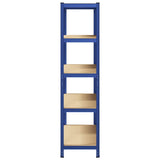 5-Layer Storage Shelf Blue Steel&Engineered Wood 4016961