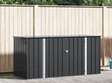 Garden Storage Box Black 214 x 82 x 132 cm Steel 42011285