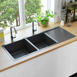 Handmade Kitchen Sink Black Stainless Steel 145087