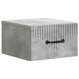 Wall-Mounted Bedside Cabinet with Drawer 2 pcs Concrete Grey 898942