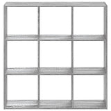 Bookcase Grey Sonoma 102x32x102 cm Engineered Wood 852821