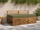 Seat Cushion SOEST 100% Polyester Olive green 120 x 60 x 15 cm 946702