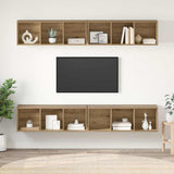 TV Cabinet Set Wall-mounted 4 pcs Artisan Oak 37 x 37 x 107 cm 3393536