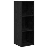 TV Cabinet Set Black Oak 37 x 37 x 107 cm Engineered Wood 3393364