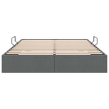Storage Bed with Storage Dark Grey 153 x 203 cm Fabric 3370059