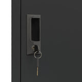 Locker Cabinet Anthracite 38x45x180 cm Steel 339783
