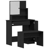 Dressing Table Set with Drawer 2 pcs Black Oak Engineered Wood 3333076
