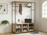 Coat Stand with Shoes Bench Sonoma Oak 100 x 32 x 180.5 cm 8012033