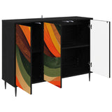 Sideboard BONN Black Oak 102 x 33 x 76 cm Engineered Wood 8006981
