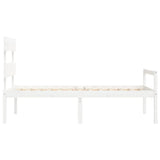 Senior Bed without Mattress White 90x200 cm Solid Wood 3195337