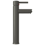 Bathroom Sink with Tap and Push Drain Black Tempered Glass 3098452