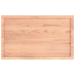Bathroom Countertop Light Brown 100x60xcm Treated Solid Wood 3156135