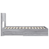 Bed Frame with Storage and Headboard Grey Sonoma 90 x 190 cm 3414520
