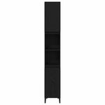 Bathroom Furniture Set with Drawer 3 pcs Black 30 x 30 x 180 cm 3333091