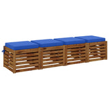 Seat Cushions SOEST 4 pcs 100% Polyester Royal Blue 944572