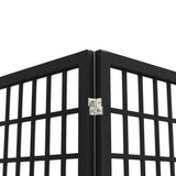 Folding 6-Panel Room Divider Japanese Style 240x170 cm Black 352082