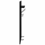 Wall-Mounted Coat Rack with Shelf Black Oak 40 x 10 x 90 cm 874452