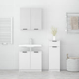 ZNTS 3 Piece Bathroom Cabinet Set White Engineered Wood 3115868