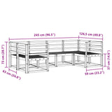 Outdoor Sofa Set 6 pcs Natural Solid Acacia Wood 3366867
