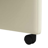 Dining Chairs with Wheels 2 pcs Cream 58 x 65 x 98 cm 42017884