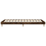 Bed Frame without Mattress Smoked Oak 90x200 cm Engineered Wood 832066