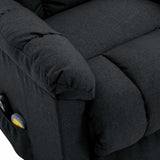 Stand-up Massage Recliner Dark Grey Fabric 321784