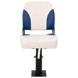 Foldable Boat Seat 2 Set Blue and White 41x36x48 cm 3284289