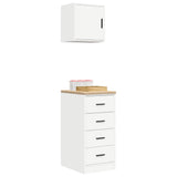 Garage Cabinets 2 pcs White Engineered Wood 3328323