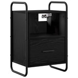 Hanging Bedside Cabinet Black Oak 40 x 30 x 60 cm 8013566