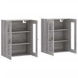 Wall Mounted Cabinets 2 pcs Grey Sonoma Engineered Wood 3197919