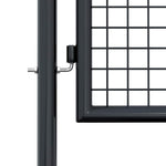 Mesh Garden Gate Galvanised Steel 100x150 cm Grey 145773