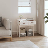 Console Table White 76.5x40x75 cm Solid Wood Pine 821750