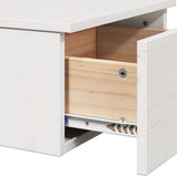 Bedside Table 2 pcs White 37 x 35 x 18.5 cm Solid pine wood 873484