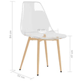 Dining Chairs 2 pcs Transparent PET 338062