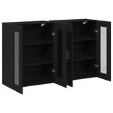 Wall Mounted Cabinet 2 pcs Black oak 69.5 x 34 x 90 cm 3334316