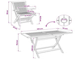 Garden Furniture Set 5 pcs Natural Solid Teak Wood 3418860