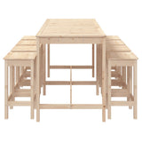 9 Piece Garden Bar Set Solid Wood Pine 3154765