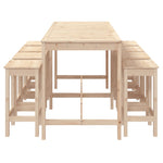 9 Piece Garden Bar Set Solid Wood Pine 3154765