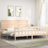 Bed Frame without Mattress Super King Size Solid Wood Pine 3193416