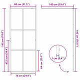 Walk-in Shower Wall Gold 80 x 195 cm Tempered Glass 42022052