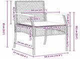 Garden Dining Set with Cushion 9 pcs Black Rattan 3380819