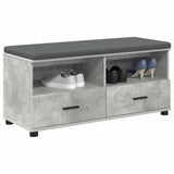 Hall Bench with Cushion Concrete Grey 100 x 38 x 46 cm 891467