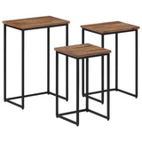 Nesting Coffee Tables 3 pcs Solid Wood Teak 358534