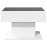 Coffee Table with LED White 70x50x45 cm Engineered Wood 847532