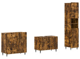 3 Piece Bathroom Cabinet Set ZWOLLE Smoked Oak Engineered Wood 3417437
