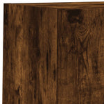 6 Piece TV Wall Units with LED Smoked Oak Engineered Wood 3216708