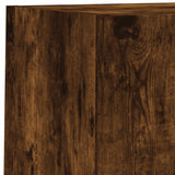 6 Piece TV Wall Units with LED Smoked Oak Engineered Wood 3216708